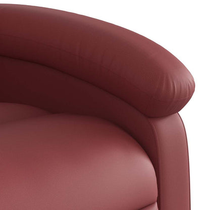 vidaXL Fauteuil de massage Similicuir Rouge bordeaux