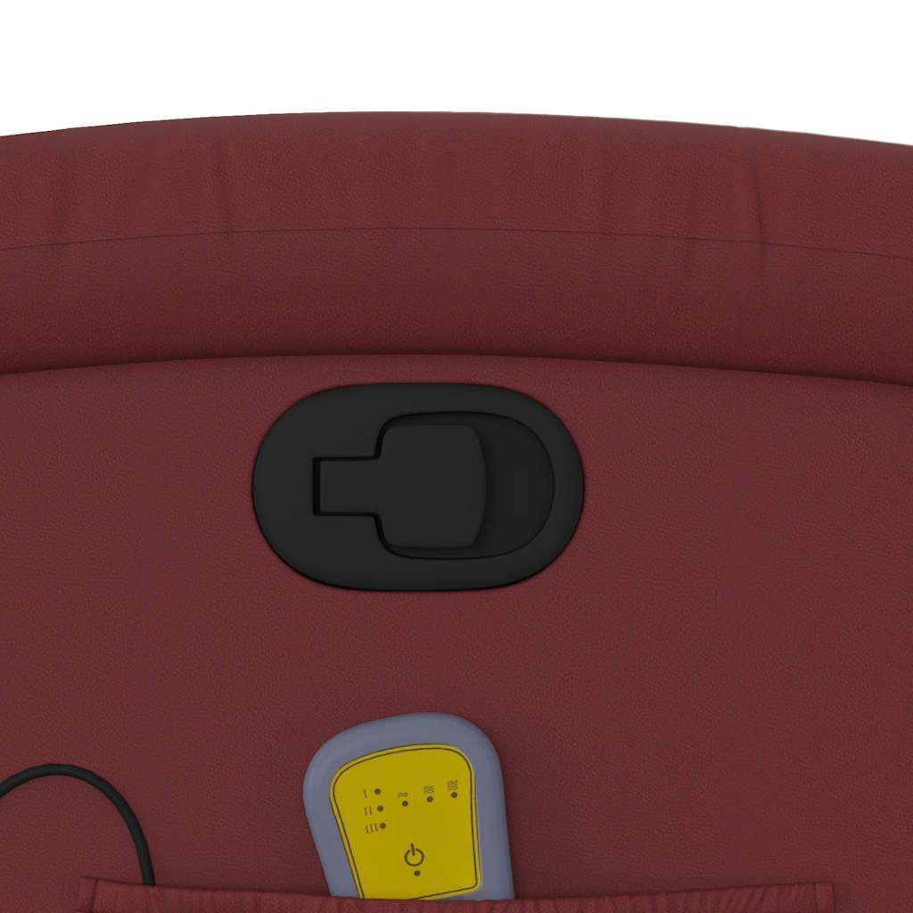 vidaXL Fauteuil de massage Similicuir Rouge bordeaux