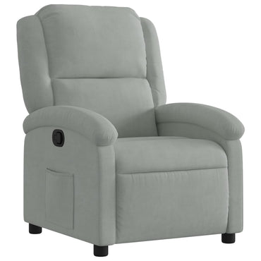 vidaXL Fauteuil de relaxation gris clair velours