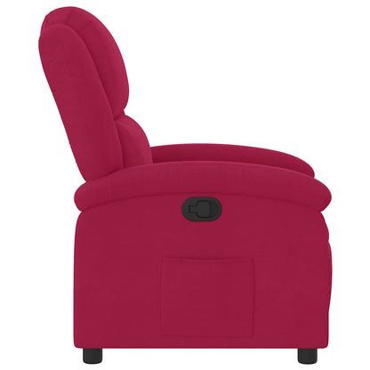 vidaXL Fauteuil relax velours bordeaux