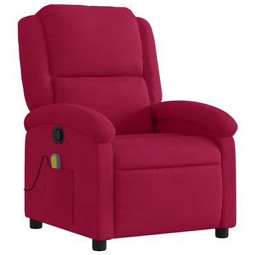Fauteuil de massage vidaXL rouge bordeaux velours