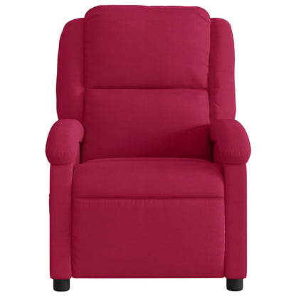 vidaXL Massagesessel Weinrot Samt