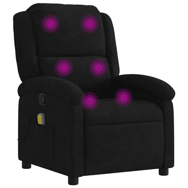 vidaXL Fauteuil de massage velours noir