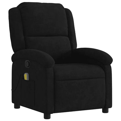 vidaXL Fauteuil de massage velours noir