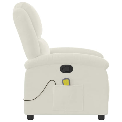 vidaXL Massagesessel Creme Samt