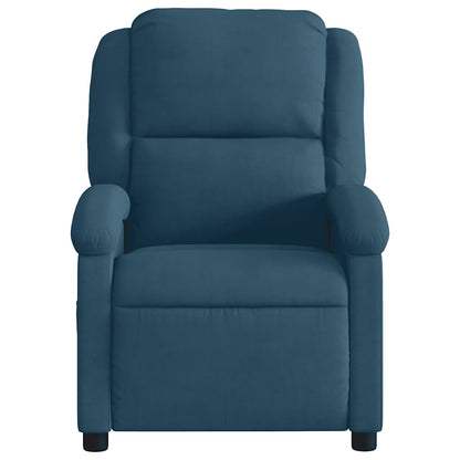 vidaXL Massagesessel Blau Samt