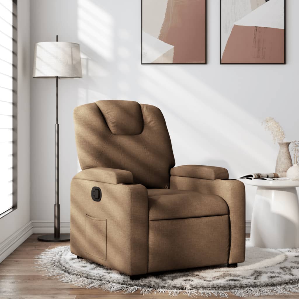 vidaXL Relaxsessel Braun Stoff