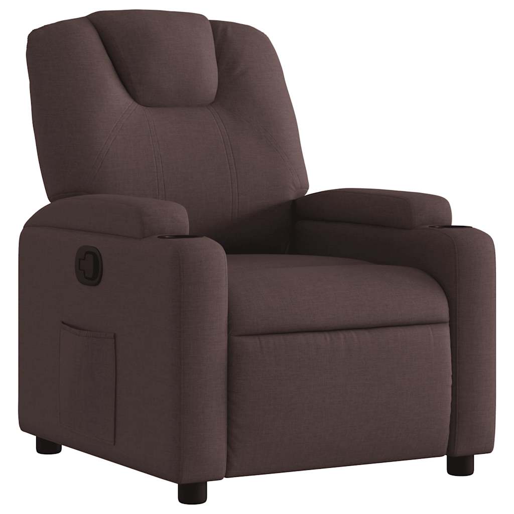 vidaXL Relaxsessel Dunkelbraun Stoff