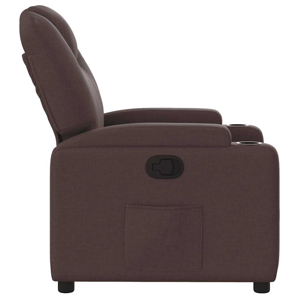 vidaXL Relaxsessel Dunkelbraun Stoff