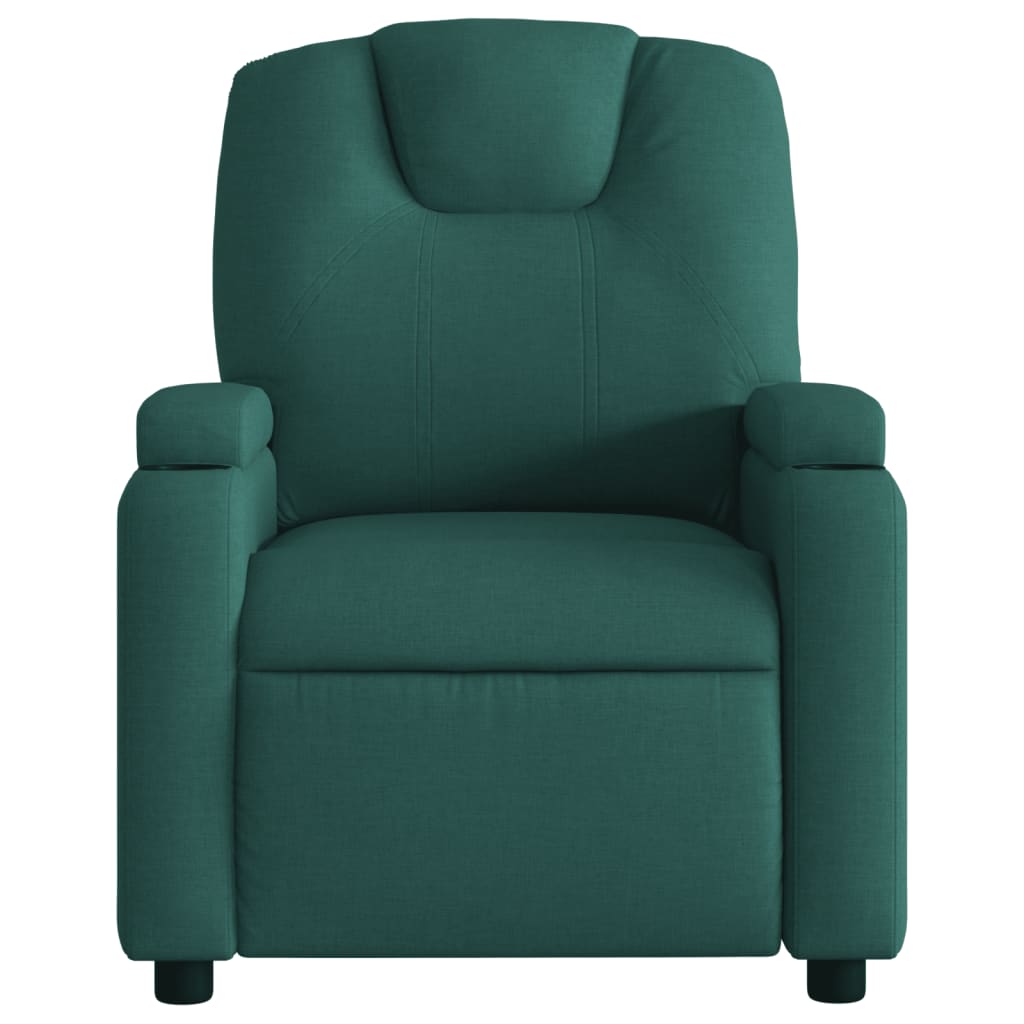vidaXL Fauteuil relax vert foncé en tissu