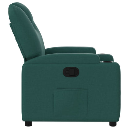 vidaXL Fauteuil relax vert foncé en tissu