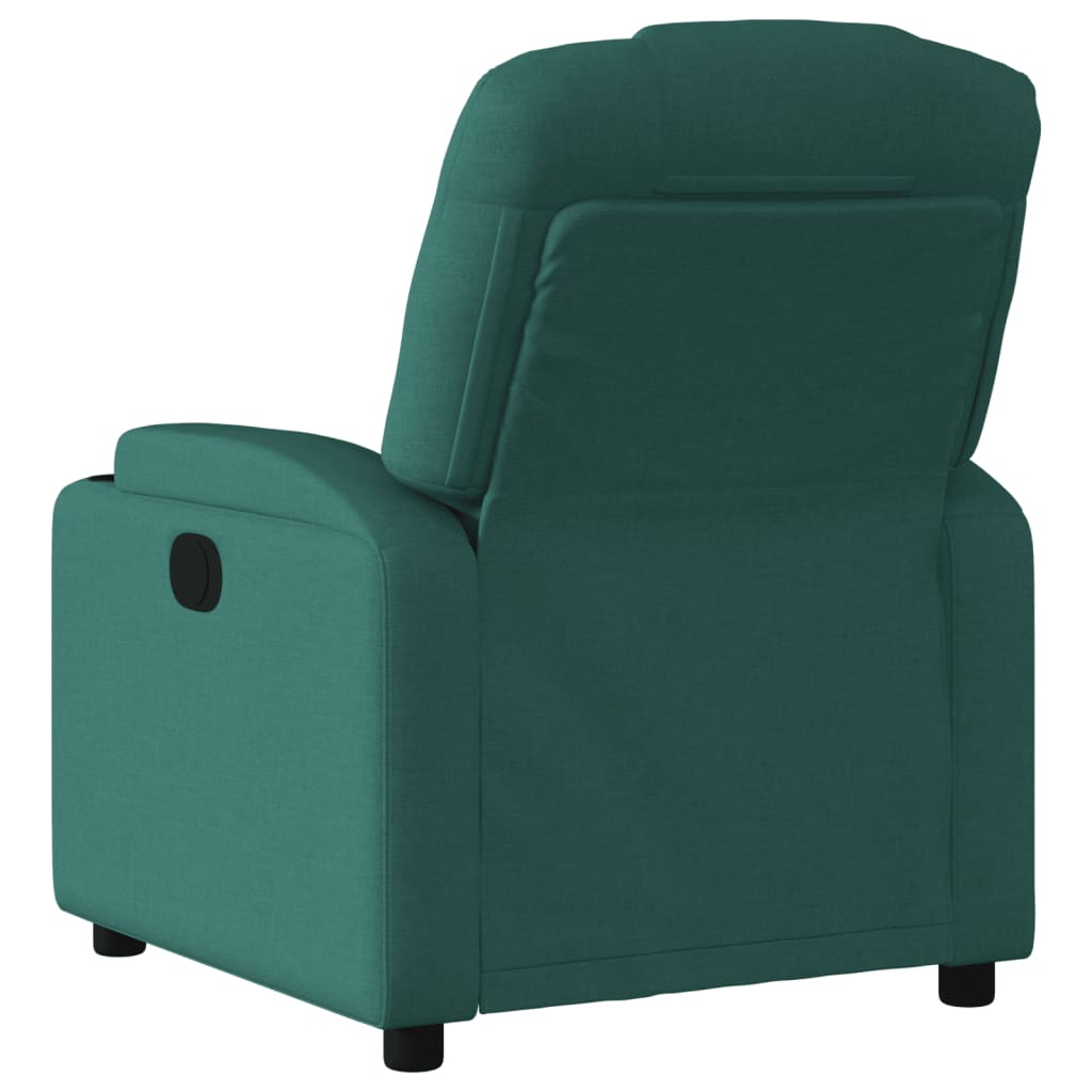 vidaXL Fauteuil relax vert foncé en tissu