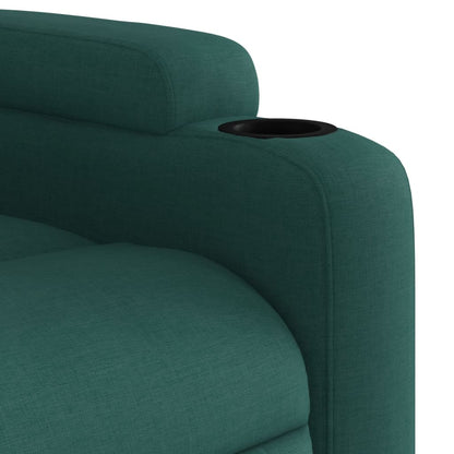 vidaXL Fauteuil relax vert foncé en tissu