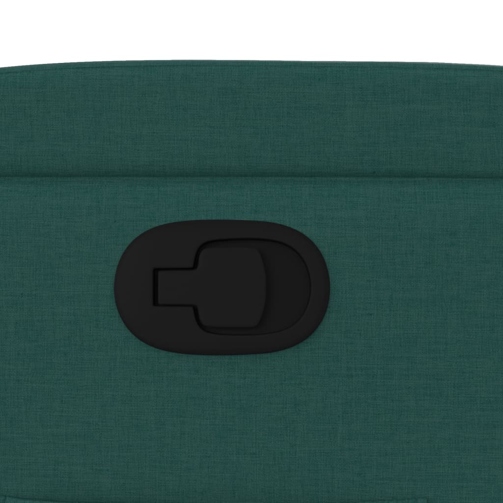 vidaXL Fauteuil relax vert foncé en tissu
