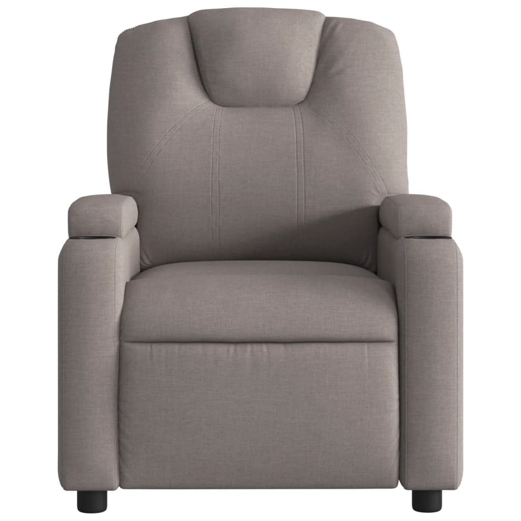 vidaXL Fauteuil relax Taupe Tissu