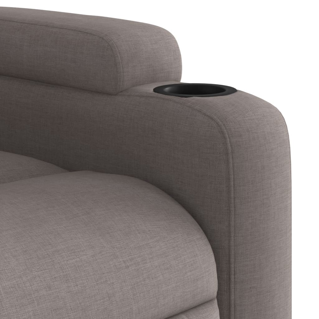 vidaXL Fauteuil relax Taupe Tissu