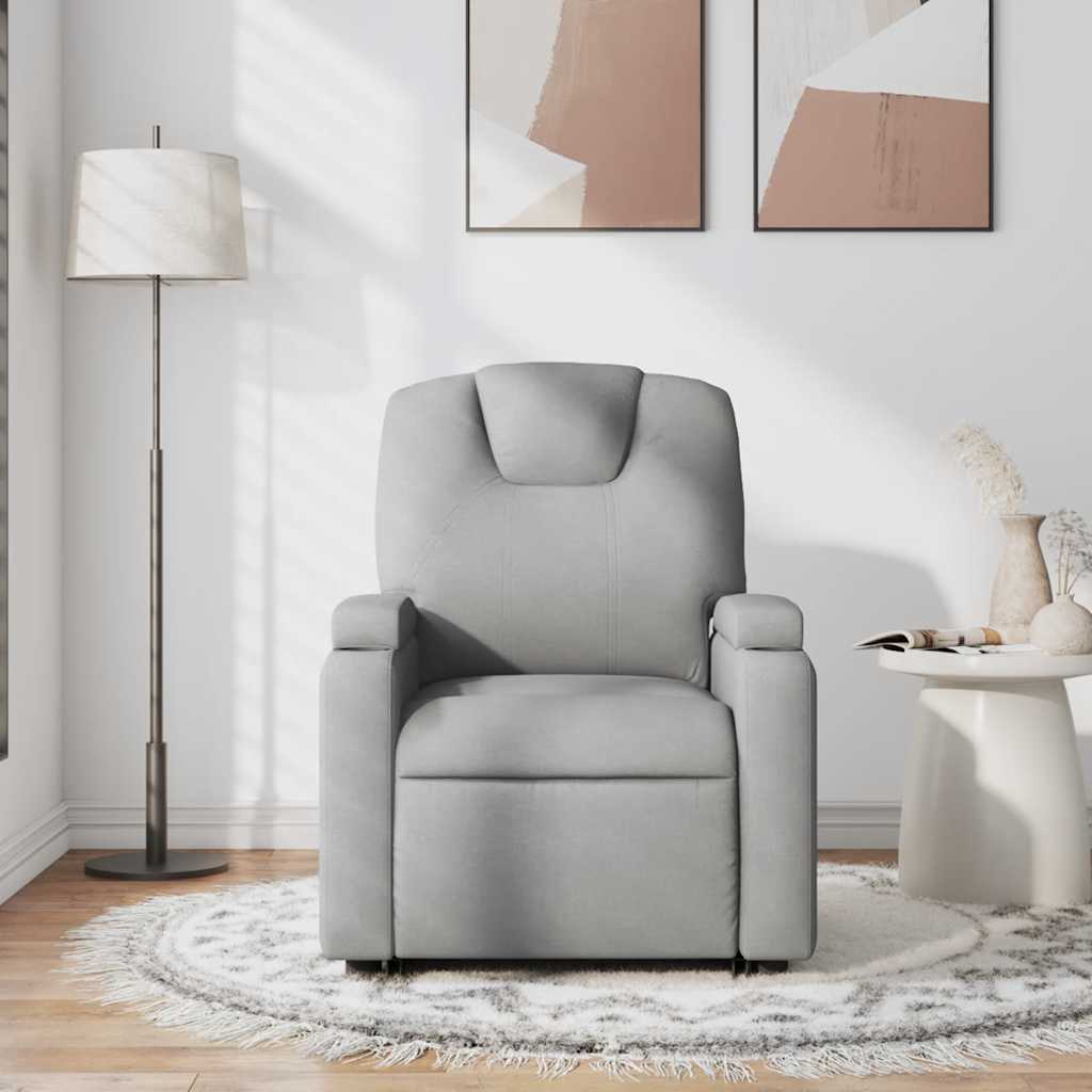 vidaXL Massagesessel Hellgrau Stoff