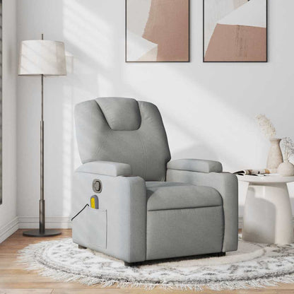 vidaXL Massagesessel Hellgrau Stoff