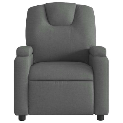 vidaXL Fauteuil de massage gris foncé en tissu