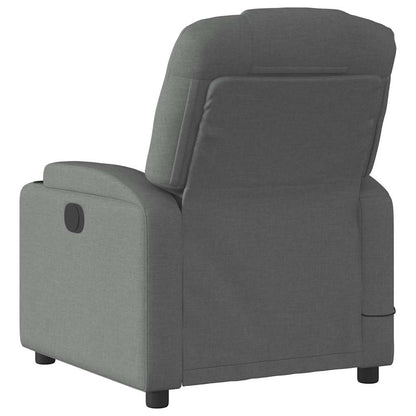 vidaXL Fauteuil de massage gris foncé en tissu