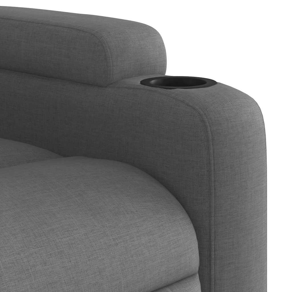 vidaXL Fauteuil de massage gris foncé en tissu