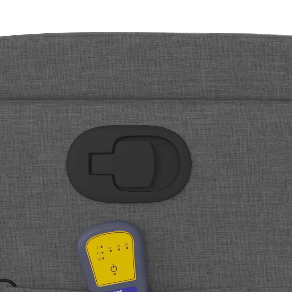 vidaXL Fauteuil de massage gris foncé en tissu