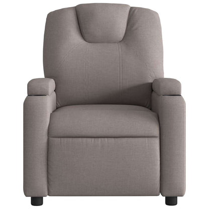 vidaXL Fauteuil de massage taupe en tissu