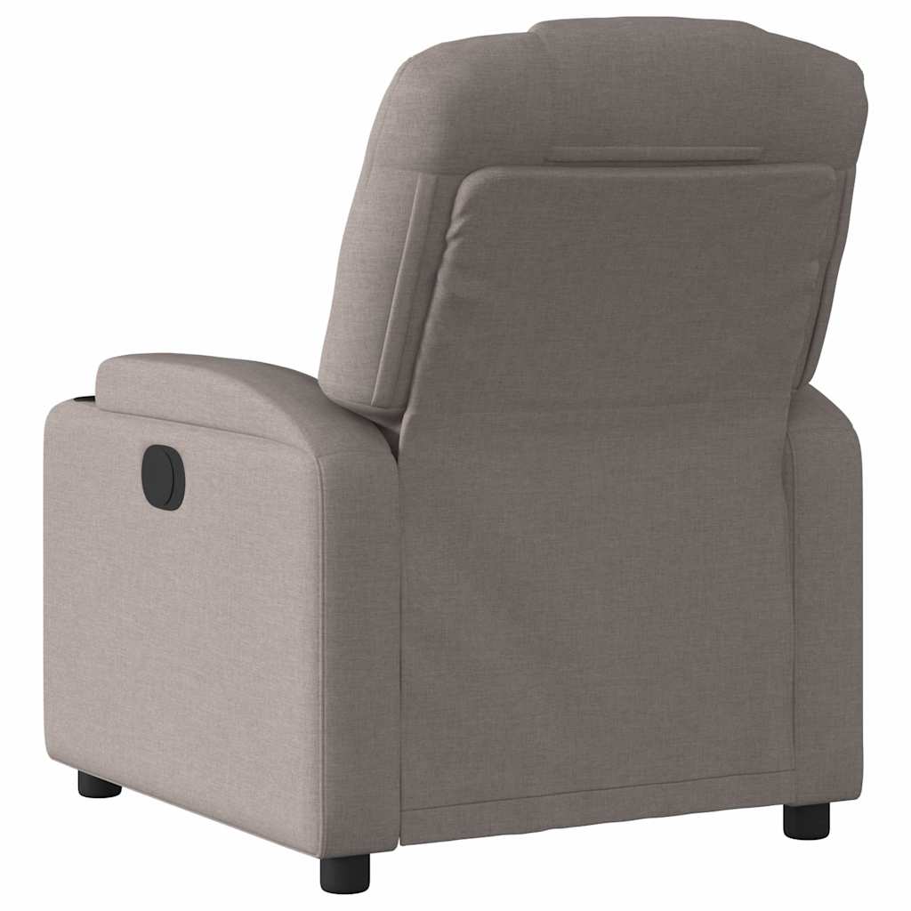 vidaXL Fauteuil de massage taupe en tissu