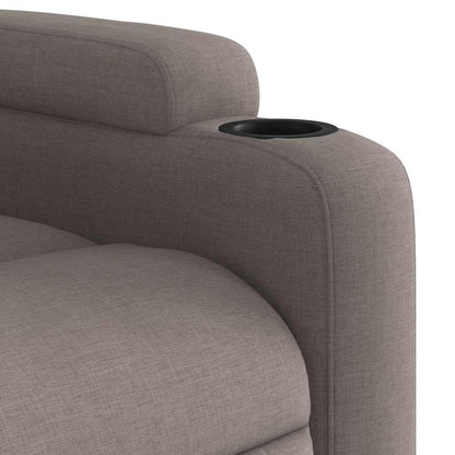 vidaXL Fauteuil de massage taupe en tissu