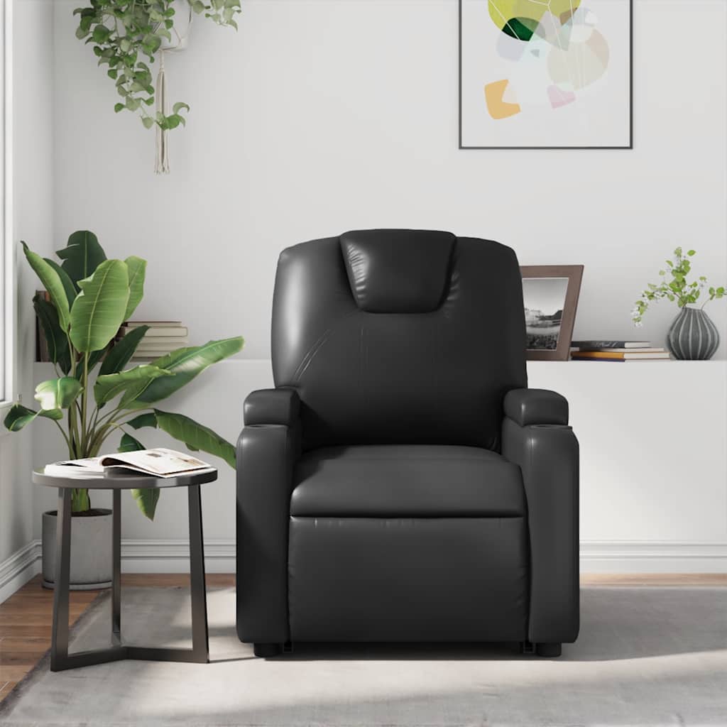 vidaXL Relaxsessel Schwarz Kunstleder