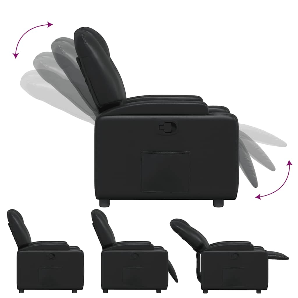 vidaXL Relaxsessel Schwarz Kunstleder