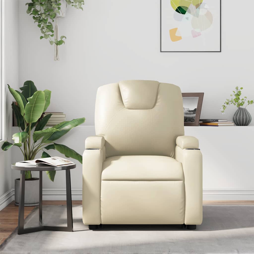 vidaXL Relaxsessel Creme Kunstleder