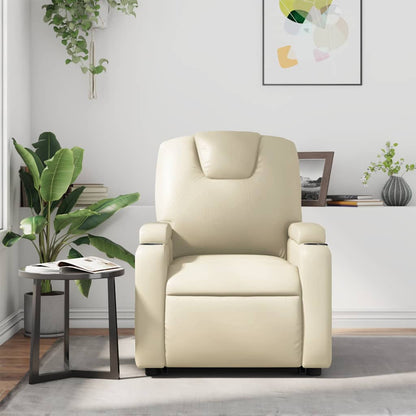 vidaXL Relaxsessel Creme Kunstleder