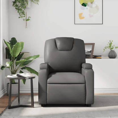 vidaXL Relaxsessel Grau Kunstleder