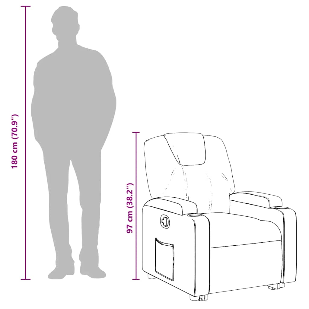 vidaXL Relaxsessel Cappuccino-Braun Kunstleder