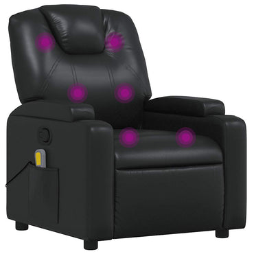 vidaXL Massagesessel Schwarz Kunstleder
