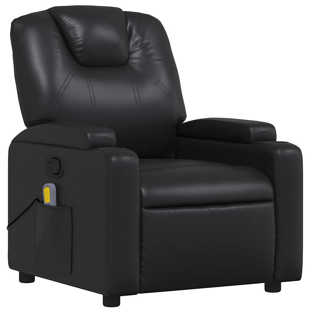 vidaXL Massagesessel Schwarz Kunstleder