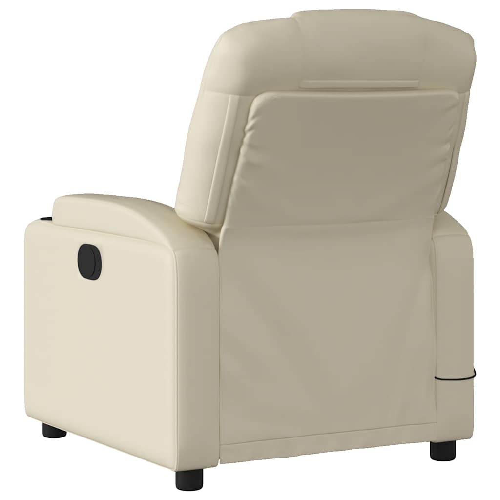 vidaXL Massagesessel Creme Kunstleder