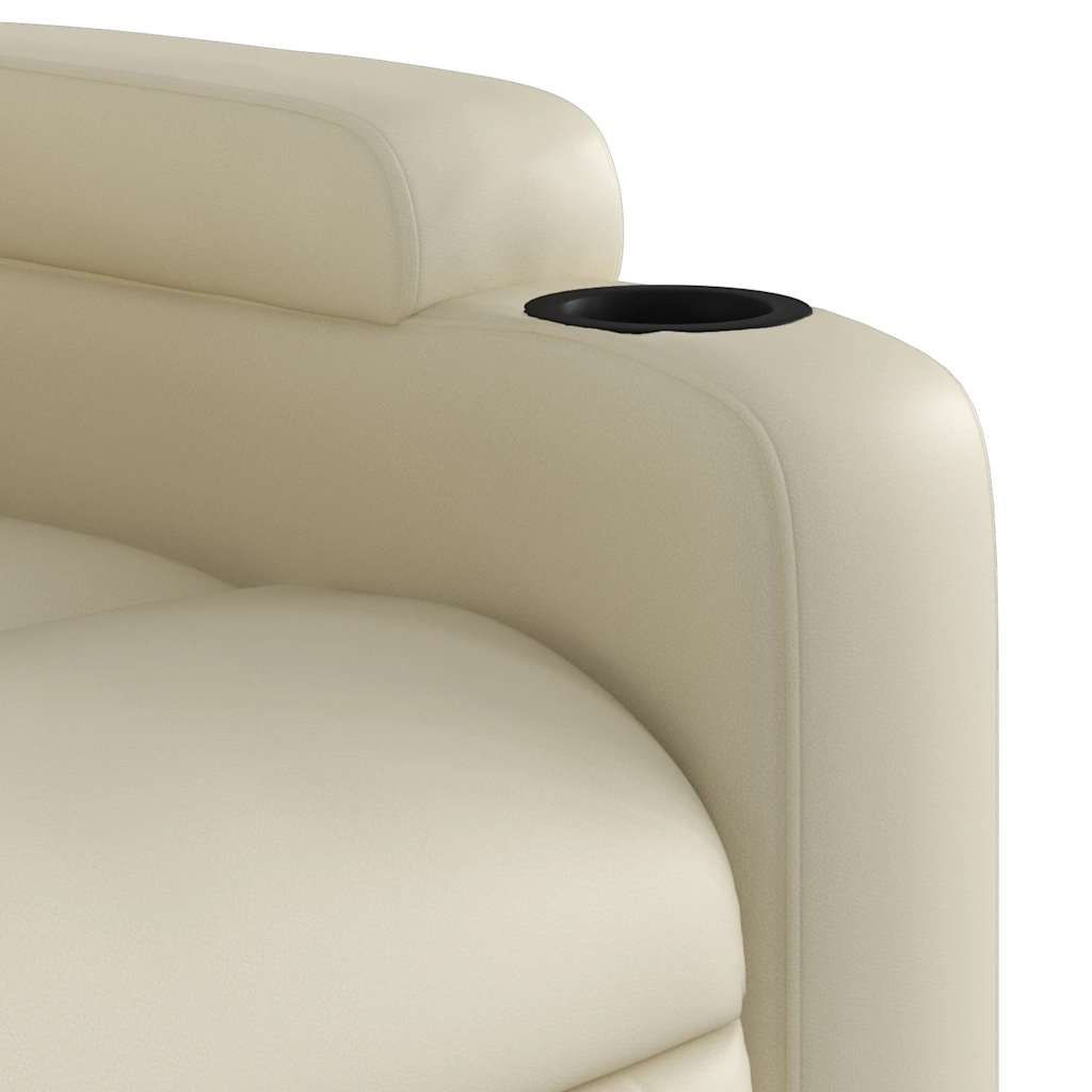 vidaXL Massagesessel Creme Kunstleder