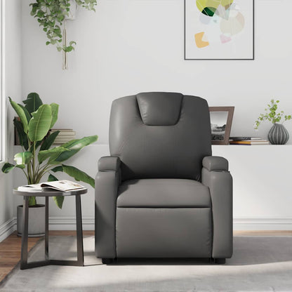 vidaXL Massagesessel Grau Kunstleder