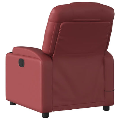 vidaXL Massagesessel Weinrot Kunstleder