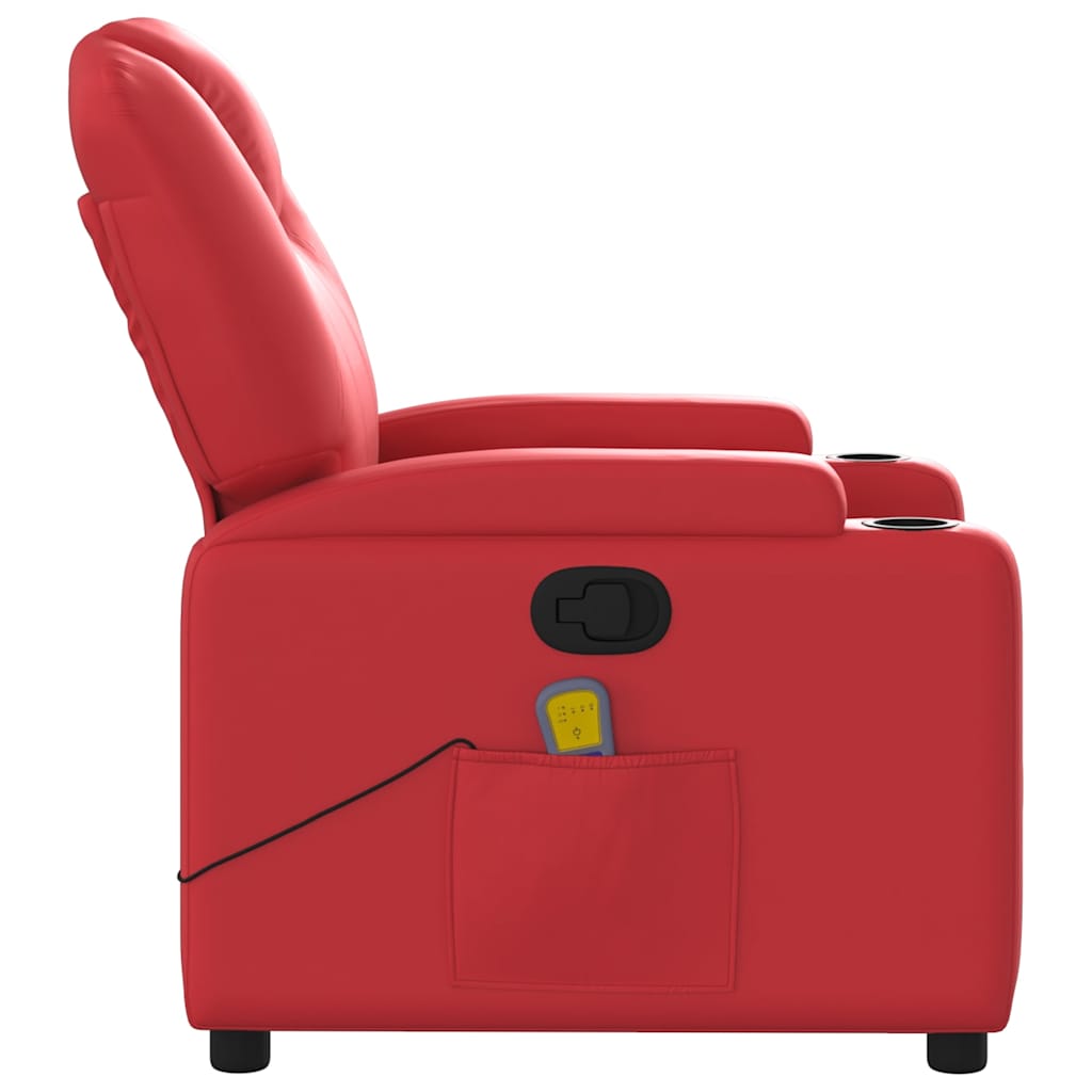vidaXL Massagesessel Rot Kunstleder