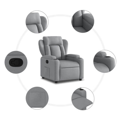 vidaXL Relaxsessel Hellgrau Stoff