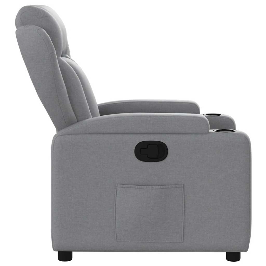 vidaXL Relaxsessel Hellgrau Stoff