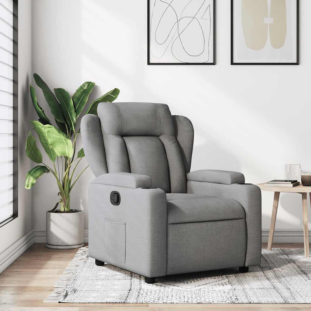 vidaXL Relaxsessel Hellgrau Stoff