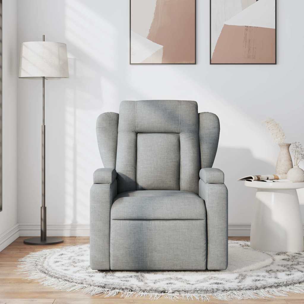 vidaXL Massagesessel Hellgrau Stoff
