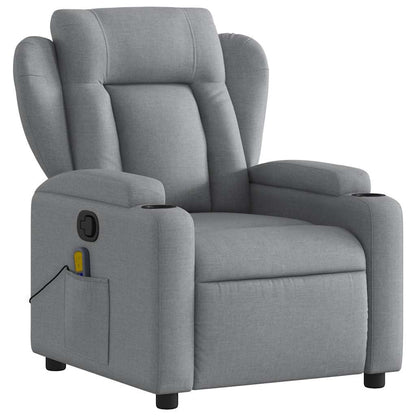 vidaXL Massagesessel Hellgrau Stoff