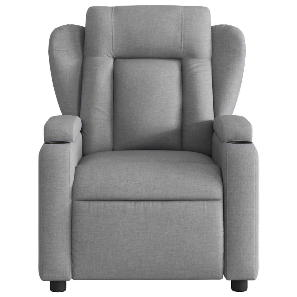 vidaXL Massagesessel Hellgrau Stoff