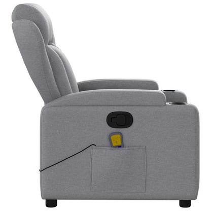 vidaXL Massagesessel Hellgrau Stoff