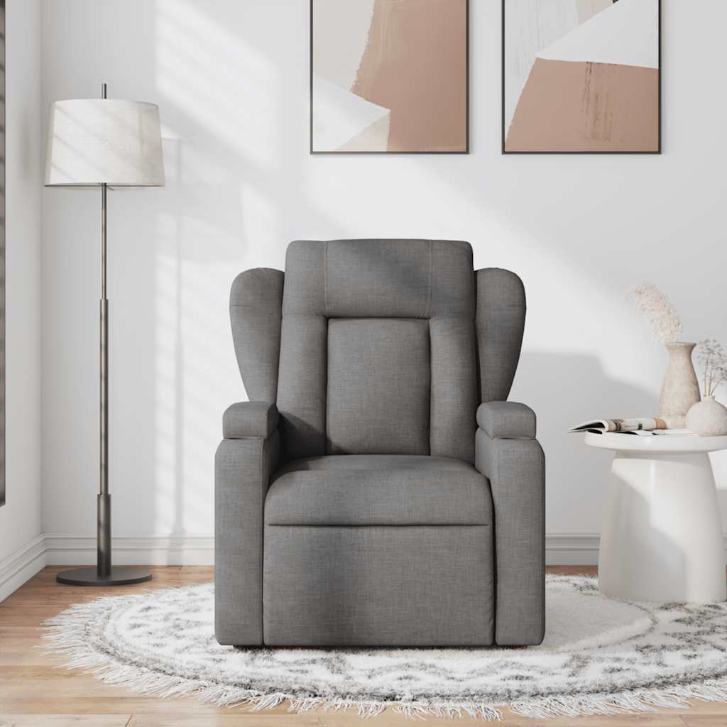 vidaXL Massagesessel Dunkelgrau Stoff